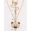 Кулон Xuping 18K с кр-ми Swarovski на цепочке Мишка с кристаллом White Opal длина 40-45см х 1мм фото №2