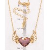 Кулон Xuping 18K с кр-ми Swarovski на цепочке Крылатое сердце Amethyst длина 42-47см х 1мм фото №2 Кулон Xuping 18K с кр-ми Swarovski на цепочке Крылатое сердце Amethyst длина 42-47см х 1мм фото №2
