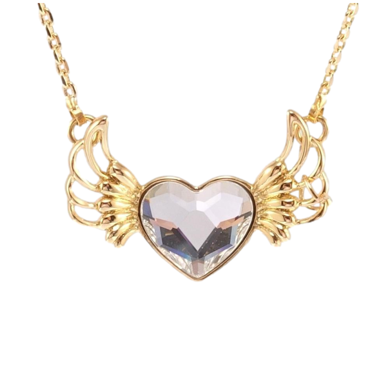Кулон Xuping 18K з кр-ми Swarovski на ланцюжку Крилате серце Moonlight довжина 42-47см х 1мм фото №18 Кулон Xuping 18K з кр-ми Swarovski на ланцюжку Крилате серце Moonlight довжина 42-47см х 1мм фото №18