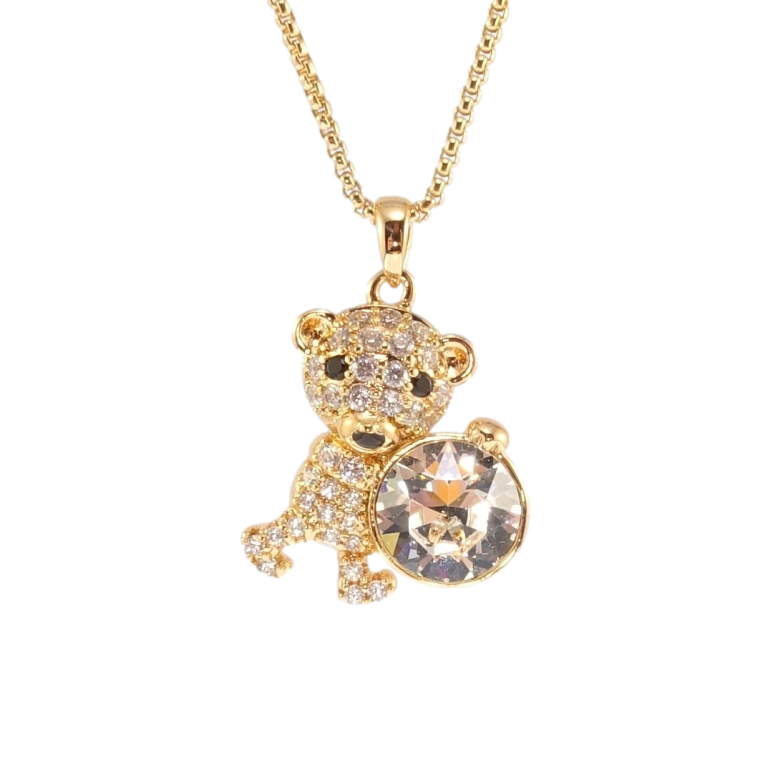 Кулон Xuping 18K з кр-ми Swarovski на ланцюжку Ведмедик з кристалом Clear довжина 40-45см х 1мм фото №16 Кулон Xuping 18K з кр-ми Swarovski на ланцюжку Ведмедик з кристалом Clear довжина 40-45см х 1мм фото №16