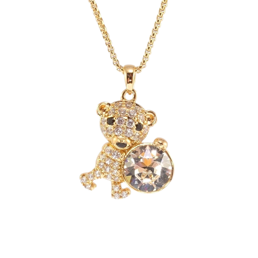 Кулон Xuping 18K с кр-ми Swarovski на цепочке Мишка с кристаллом Clear длина 40-45см х 1мм фото №1 Кулон Xuping 18K с кр-ми Swarovski на цепочке Мишка с кристаллом Clear длина 40-45см х 1мм фото №1