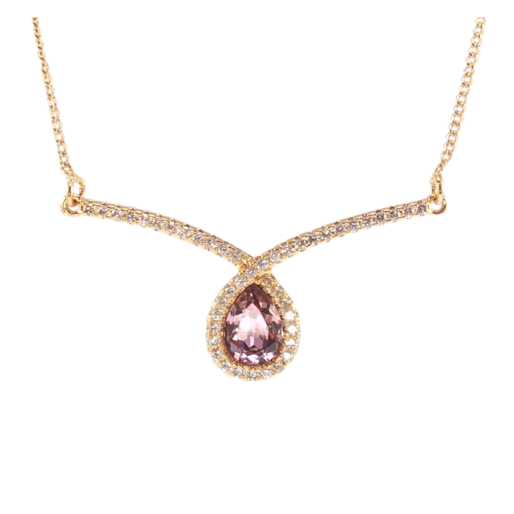 Подвеска Xuping 18K с кр-ми Swarovski на цепочке Элегантная петелька с кристаллом Amethyst длина 45см х 1мм фото №8 Подвеска Xuping 18K с кр-ми Swarovski на цепочке Элегантная петелька с кристаллом Amethyst длина 45см х 1мм фото №8