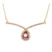 Підвіска Xuping 18K з кр-ми Swarovski на ланцюжку Елегантна петелька з кристалом Amethyst довжина 45см х 1мм фото №2 Підвіска Xuping 18K з кр-ми Swarovski на ланцюжку Елегантна петелька з кристалом Amethyst довжина 45см х 1мм фото №2