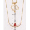 Подвеска Xuping 18K с кр-ми Swarovski на цепочке Дуга с кристальным сердцем Light Siam длина 45-50см х 1мм фото №2 Подвеска Xuping 18K с кр-ми Swarovski на цепочке Дуга с кристальным сердцем Light Siam длина 45-50см х 1мм фото №2