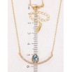 Підвіска Xuping 18K з кр-ми Swarovski на ланцюжку Дуга з кристальним серцем Aquamarine довжина 45-50см х 1мм фото №2 Підвіска Xuping 18K з кр-ми Swarovski на ланцюжку Дуга з кристальним серцем Aquamarine довжина 45-50см х 1мм фото №2