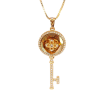 Кулон Xuping 18K з кр-ми Swarovski на ланцюжку "Ключик з кристалом Topaz" довжина 46см х 1мм фото №2