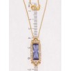 Кулон Xuping 18K с кр-ми Swarovski на цепочке Элегантная подвеска с кристаллом Sapphire длина 46см х 1мм фото №2 Кулон Xuping 18K с кр-ми Swarovski на цепочке Элегантная подвеска с кристаллом Sapphire длина 46см х 1мм фото №2