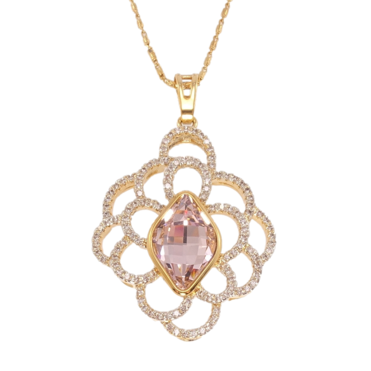 Кулон Xuping 18K с кр-ми Swarovski на цепочке Ажурный цветок с кристаллом Light Rose длина 45см х 1мм фото №13 Кулон Xuping 18K с кр-ми Swarovski на цепочке Ажурный цветок с кристаллом Light Rose длина 45см х 1мм фото №13