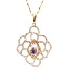 Кулон Xuping 18K с кр-ми Swarovski на цепочке Ажурный цветок с кристаллом Light Rose длина 45см х 1мм фото №2 Кулон Xuping 18K с кр-ми Swarovski на цепочке Ажурный цветок с кристаллом Light Rose длина 45см х 1мм фото №2