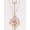 Кулон Xuping 18K с кр-ми Swarovski на цепочке Ажурный цветок с кристаллом Light Rose длина 45см х 1мм фото №3 Кулон Xuping 18K с кр-ми Swarovski на цепочке Ажурный цветок с кристаллом Light Rose длина 45см х 1мм фото №3