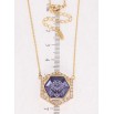 Кулон Xuping 18K з кр-ми Swarovski на ланцюжку Многогранник з кристалом Tanzanite довжина 44-49см х 1мм фото №2 Кулон Xuping 18K з кр-ми Swarovski на ланцюжку Многогранник з кристалом Tanzanite довжина 44-49см х 1мм фото №2