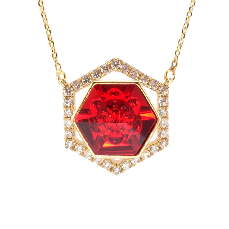 Кулон Xuping 18K с кр-ми Swarovski на цепочке Многогранник с кристаллом Light Siam длина 44-49см х 1мм фото №24 Кулон Xuping 18K с кр-ми Swarovski на цепочке Многогранник с кристаллом Light Siam длина 44-49см х 1мм фото №24