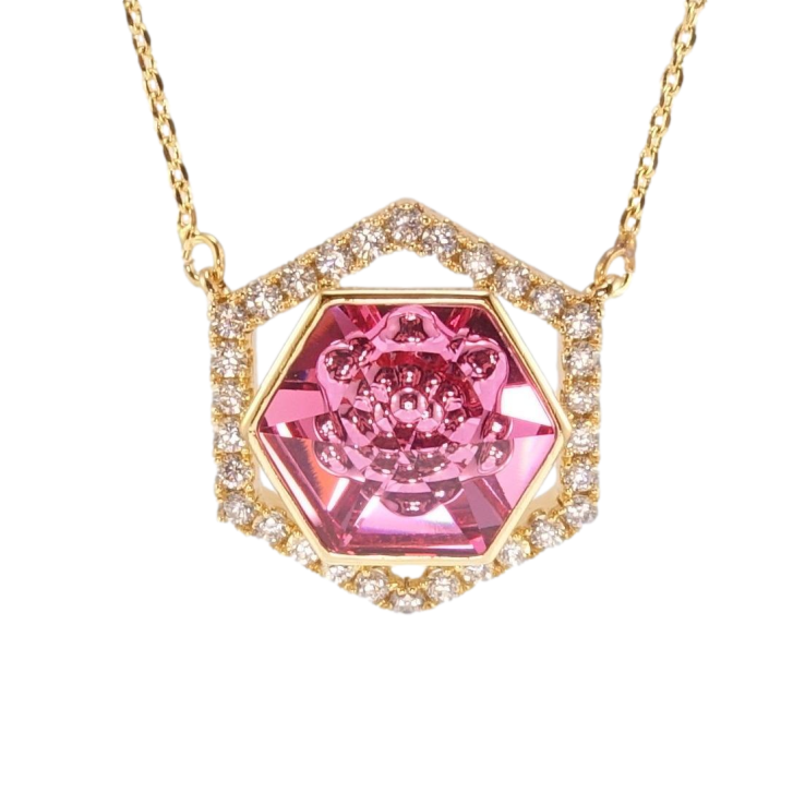 Кулон Xuping 18K с кр-ми Swarovski на цепочке Многогранник с кристаллом Rose длина 44-49см х 1мм фото №11 Кулон Xuping 18K с кр-ми Swarovski на цепочке Многогранник с кристаллом Rose длина 44-49см х 1мм фото №11