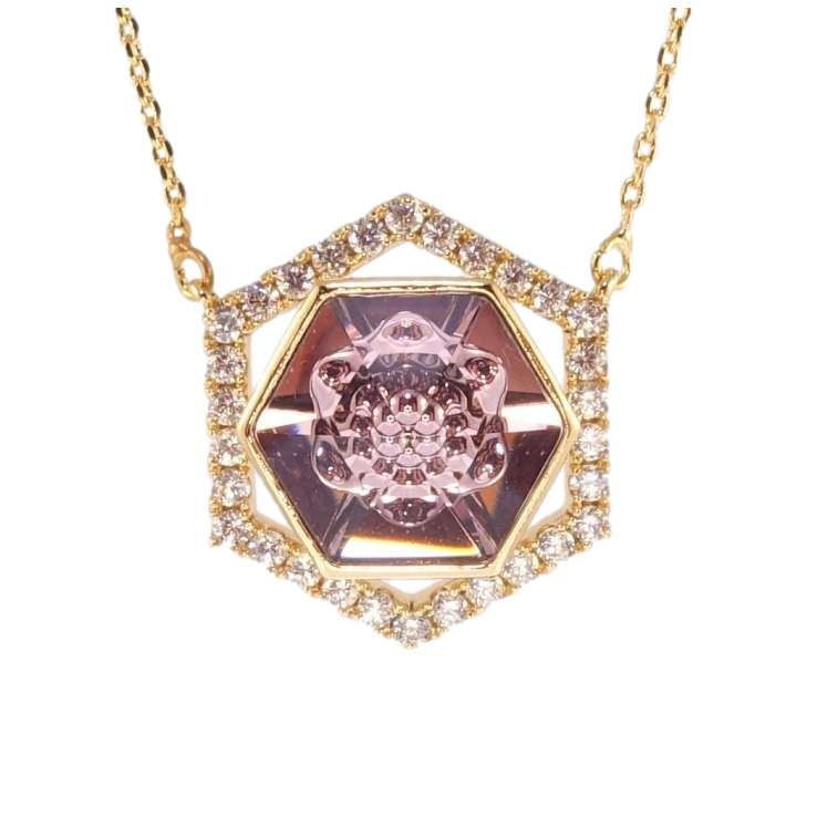 Кулон Xuping 18K с кр-ми Swarovski на цепочке Многогранник с кристаллом Antique Pink длина 44-49см х 1мм фото №11 Кулон Xuping 18K с кр-ми Swarovski на цепочке Многогранник с кристаллом Antique Pink длина 44-49см х 1мм фото №11