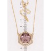 Кулон Xuping 18K с кр-ми Swarovski на цепочке Многогранник с кристаллом Antique Pink длина 44-49см х 1мм фото №2