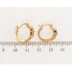 Серьги Xuping Позолота 18K замок-булавка Декоративные кольца с узором эмалью и цирконием ø 1,5см фото №2