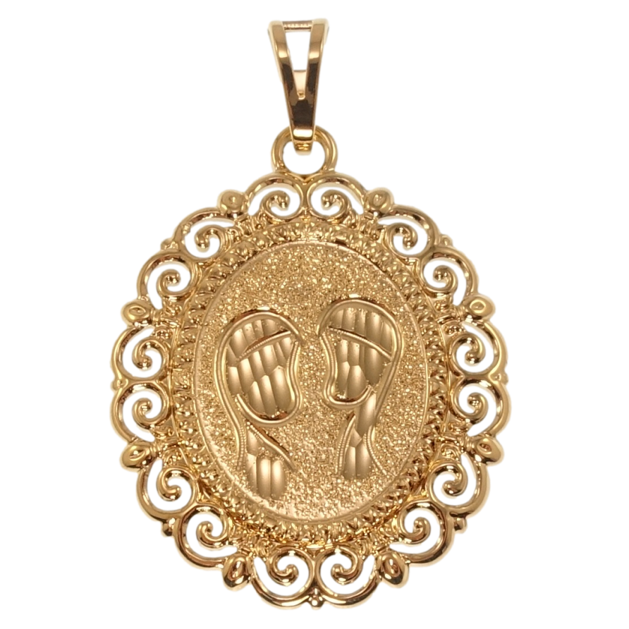 Кулон Xuping Позолота 18K Знак Зодиака Близнецы для цепочки до 7мм фото №1