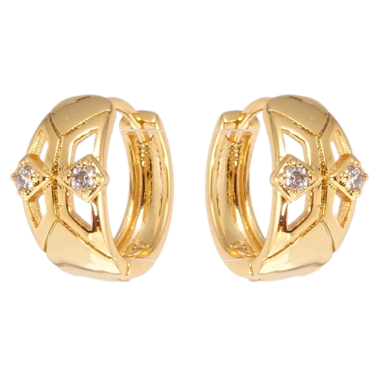 Сережки Xuping Позолота 18K колечка Вставки цирконію фото №16 Сережки Xuping Позолота 18K колечка Вставки цирконію фото №16