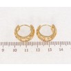 Сережки Xuping Позолота 18K колечка Орнамент стільники із вставками цирконію фото №2 Сережки Xuping Позолота 18K колечка Орнамент стільники із вставками цирконію фото №2