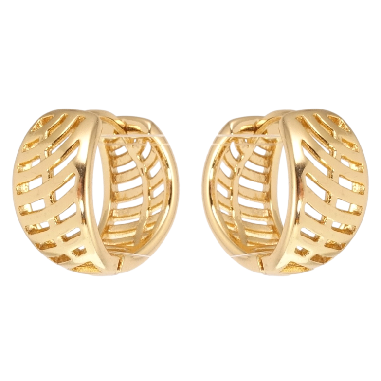 Сережки Xuping Позолота 18K колечка Різний орнамент фото №4 Сережки Xuping Позолота 18K колечка Різний орнамент фото №4