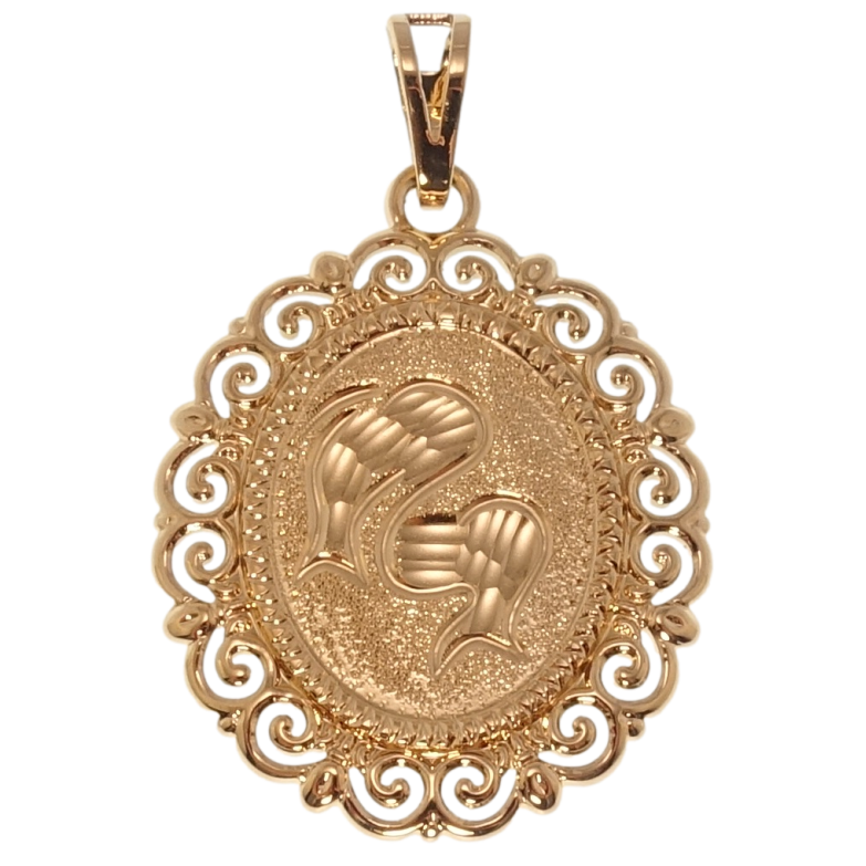 Кулон Xuping Позолота 18K Знак Зодіаку Риби для ланцюжка до 7мм фото №2 Кулон Xuping Позолота 18K Знак Зодіаку Риби для ланцюжка до 7мм фото №2