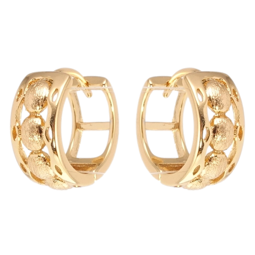Сережки Xuping Позолота 18K колечка Декоративний орнамент фото №1 Сережки Xuping Позолота 18K колечка Декоративний орнамент фото №1