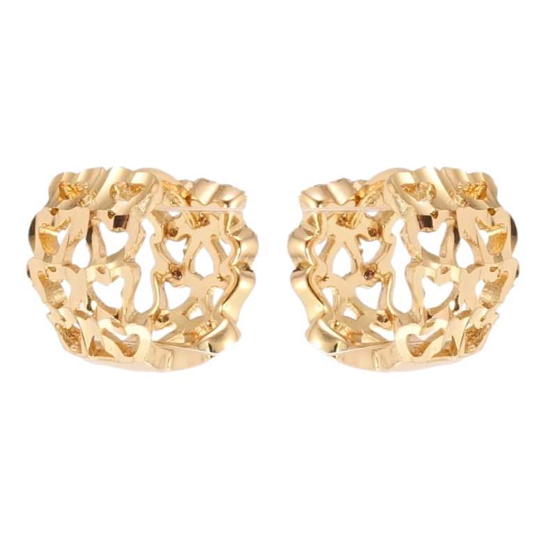 Сережки Xuping Позолота 18K колечка Орнамент серця фото №8 Сережки Xuping Позолота 18K колечка Орнамент серця фото №8