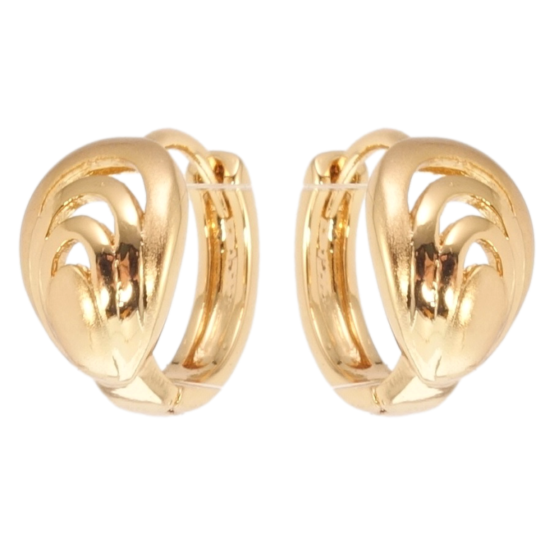 Сережки Xuping Позолота 18K колечка Декоративний орнамент із напиленням фото №3 Сережки Xuping Позолота 18K колечка Декоративний орнамент із напиленням фото №3
