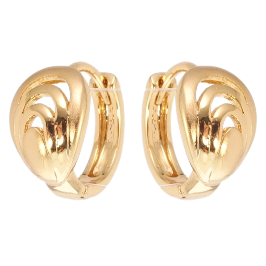 Сережки Xuping Позолота 18K колечка Декоративний орнамент із напиленням фото №1 Сережки Xuping Позолота 18K колечка Декоративний орнамент із напиленням фото №1