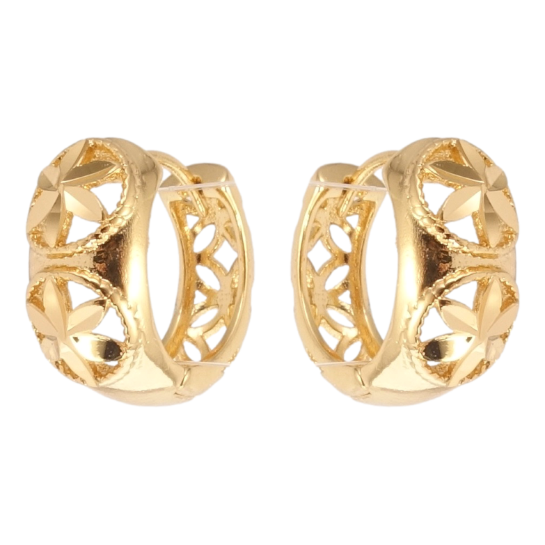Сережки Xuping Позолота 18K колечка Декоративний квітковий орнамент фото №12 Сережки Xuping Позолота 18K колечка Декоративний квітковий орнамент фото №12