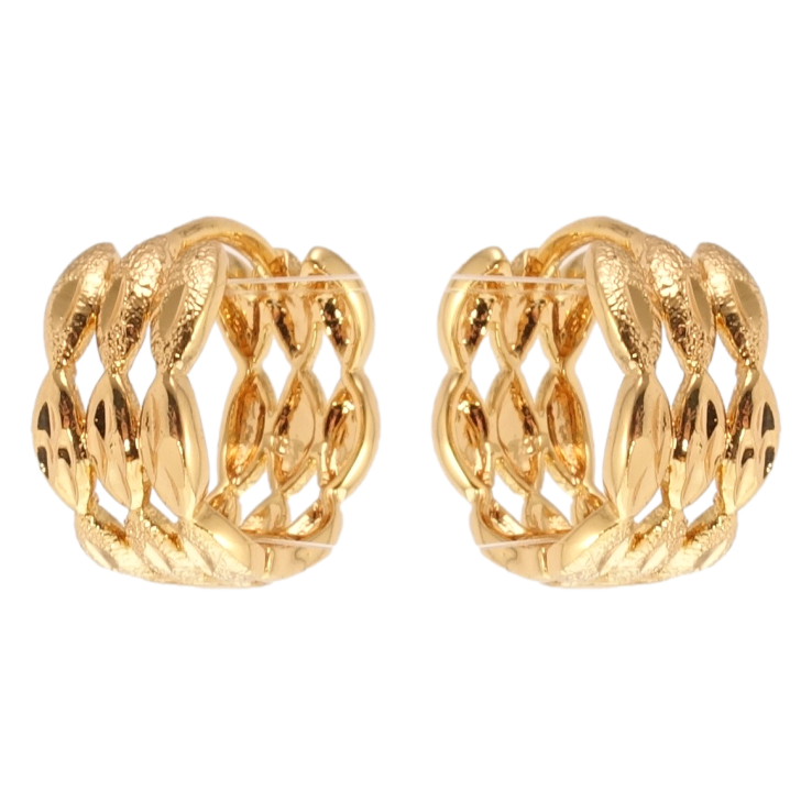 Сережки Xuping Позолота 18K колечка Декоративний орнамент із крокреню фото №24 Сережки Xuping Позолота 18K колечка Декоративний орнамент із крокреню фото №24
