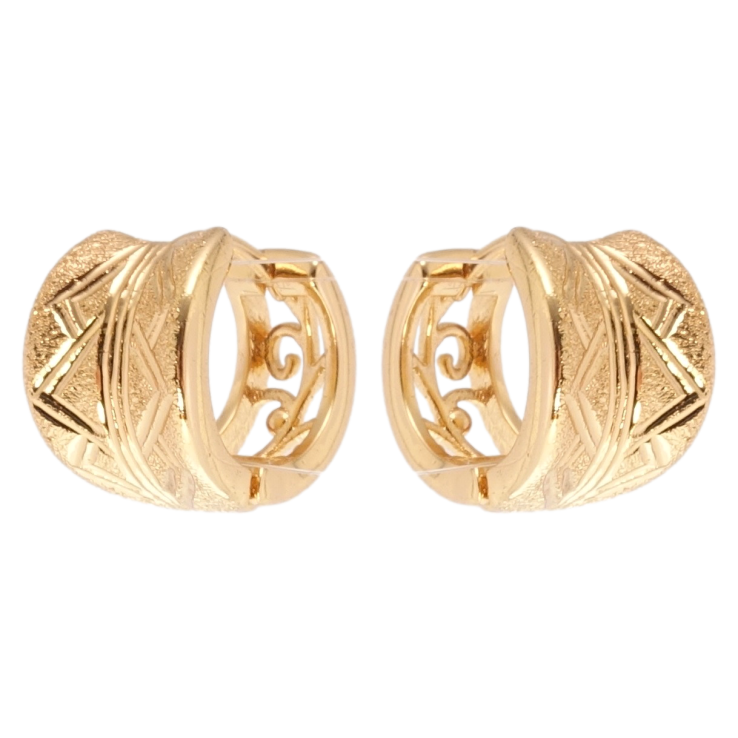 Сережки Xuping Позолота 18K колечка Декоративний орнамент із крокреню фото №12 Сережки Xuping Позолота 18K колечка Декоративний орнамент із крокреню фото №12