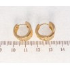 Серьги Xuping Позолота 18K колечки Декоративный орнамент с шагренью фото №2 Серьги Xuping Позолота 18K колечки Декоративный орнамент с шагренью фото №2