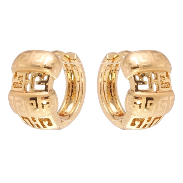 Сережки Xuping Позолота 18K колечка Різний орнамент з напиленням фото №25 Сережки Xuping Позолота 18K колечка Різний орнамент з напиленням фото №25