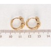 Сережки Xuping Позолота 18K колечка Декоративний різьблений орнамент фото №2