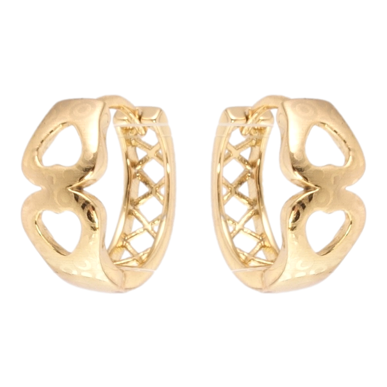 Сережки Xuping Позолота 18K колечка Декоративні з візерунком напиленням фото №9 Сережки Xuping Позолота 18K колечка Декоративні з візерунком напиленням фото №9
