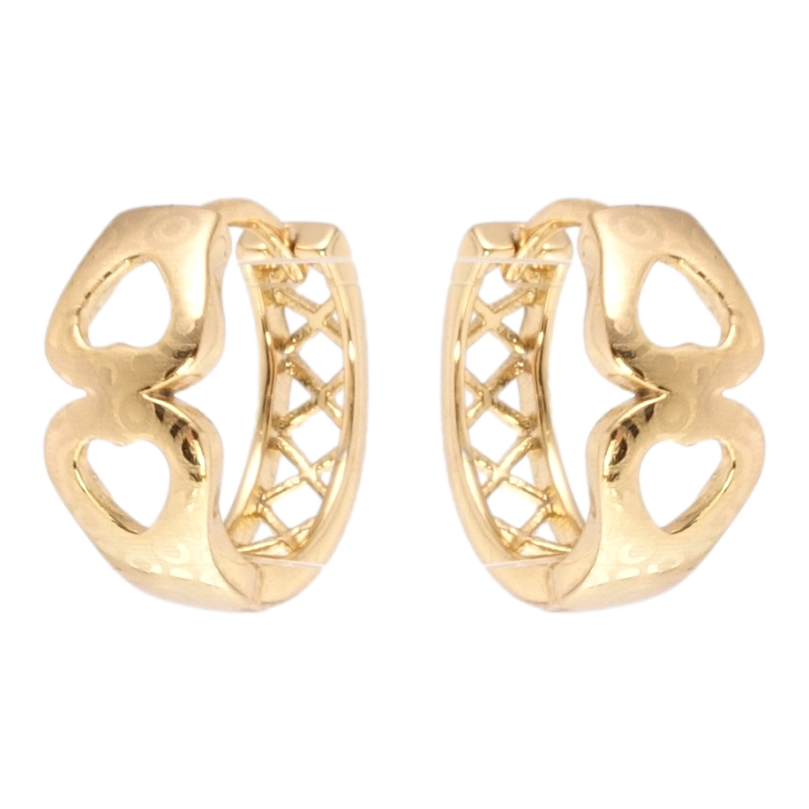 Сережки Xuping Позолота 18K колечка Декоративні з візерунком напиленням фото №1 Сережки Xuping Позолота 18K колечка Декоративні з візерунком напиленням фото №1