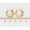 Сережки Xuping Позолота 18K колечка Декоративний різьблений орнамент фото №2 Сережки Xuping Позолота 18K колечка Декоративний різьблений орнамент фото №2