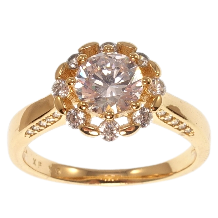 Кольцо Xuping Позолота 18K Кристальный цветок фото №13 Кольцо Xuping Позолота 18K Кристальный цветок фото №13