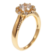 Каблучка Xuping Позолота 18K Кристальна квітка фото №2 Каблучка Xuping Позолота 18K Кристальна квітка фото №2