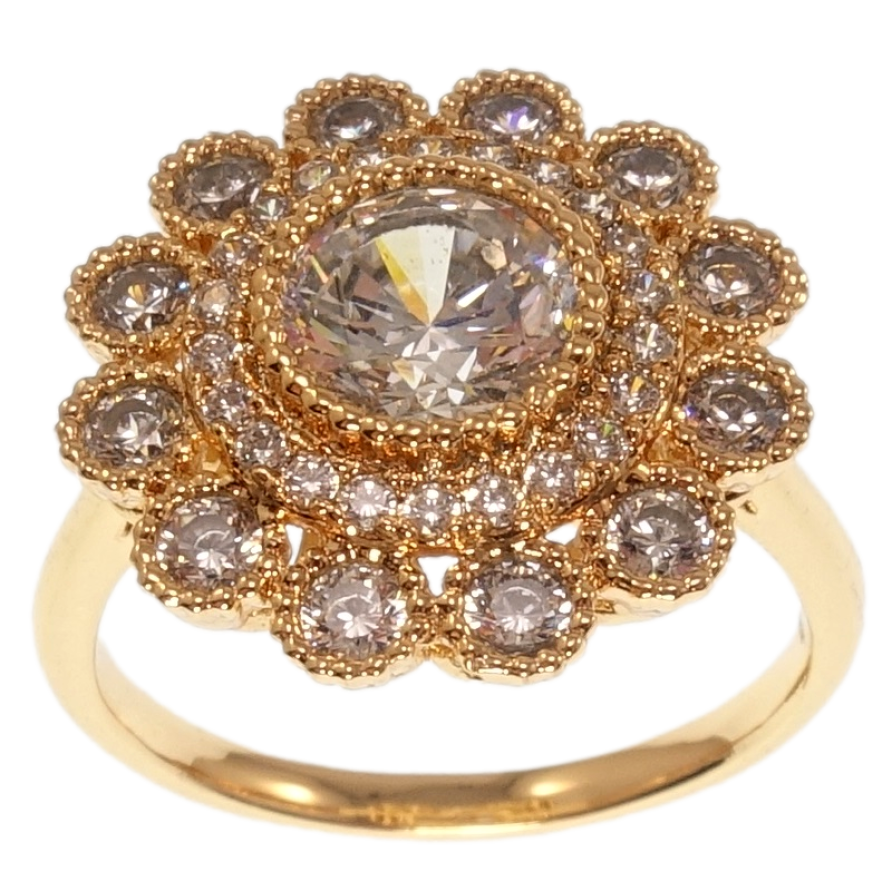 Кольцо Xuping Позолота 18K Цветок фото №1 Кольцо Xuping Позолота 18K Цветок фото №1