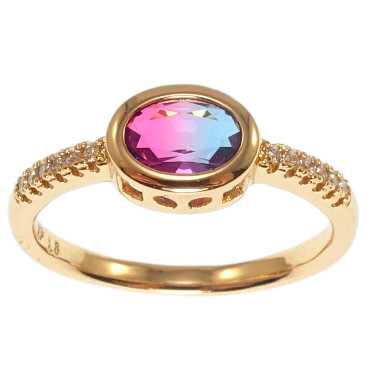 Кольцо Xuping Позолота 18K Малиново-синий кристалл фото №19 Кольцо Xuping Позолота 18K Малиново-синий кристалл фото №19