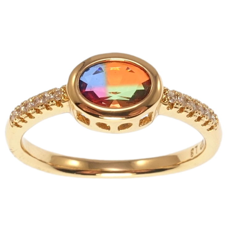 Кольцо Xuping Позолота 18K Разноцветный кристалл фото №23 Кольцо Xuping Позолота 18K Разноцветный кристалл фото №23