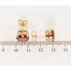 Серьги Xuping Позолота 18K пусеты Красный кристалл в 4-х крапановой оправе ø 10мм фото №2