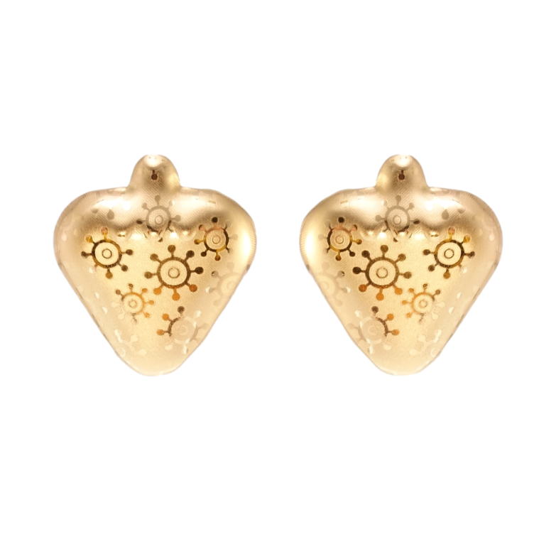Сережки Xuping Позолота 18K пусети Декоративний орнамент напиленням фото №1 Сережки Xuping Позолота 18K пусети Декоративний орнамент напиленням фото №1