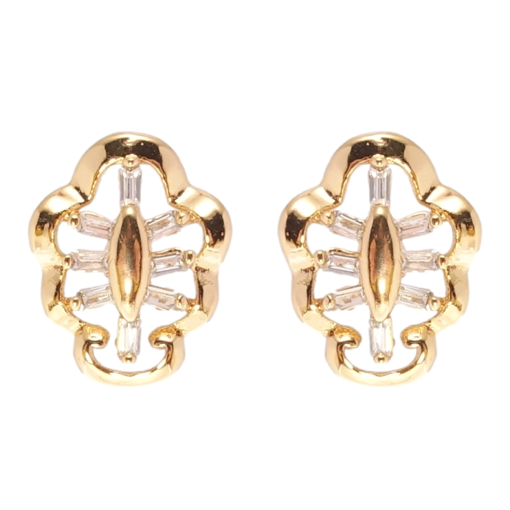Серьги Xuping Позолота 18K пусеты Фигурные с цирконием фото №9 Серьги Xuping Позолота 18K пусеты Фигурные с цирконием фото №9