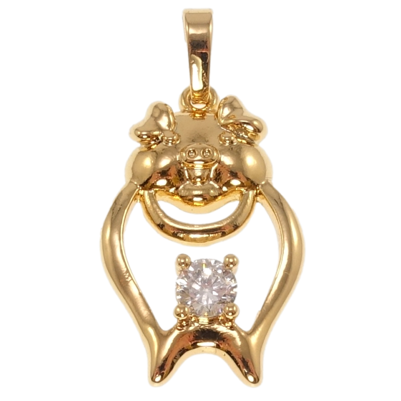 Кулон Xuping Позолота 18K Знак Східного Гороскопу Свиня для ланцюжка до 6мм фото №8 Кулон Xuping Позолота 18K Знак Східного Гороскопу Свиня для ланцюжка до 6мм фото №8