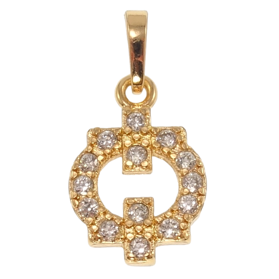 Кулон Xuping Позолота 18K Декоративное колечко с инкрустацией цирконием для цепочки до 5мм фото №1