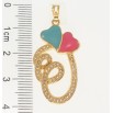Кулон Xuping Позолота 18K Сердечки с цветной эмалью для цепочки до 5мм фото №2 Кулон Xuping Позолота 18K Сердечки с цветной эмалью для цепочки до 5мм фото №2