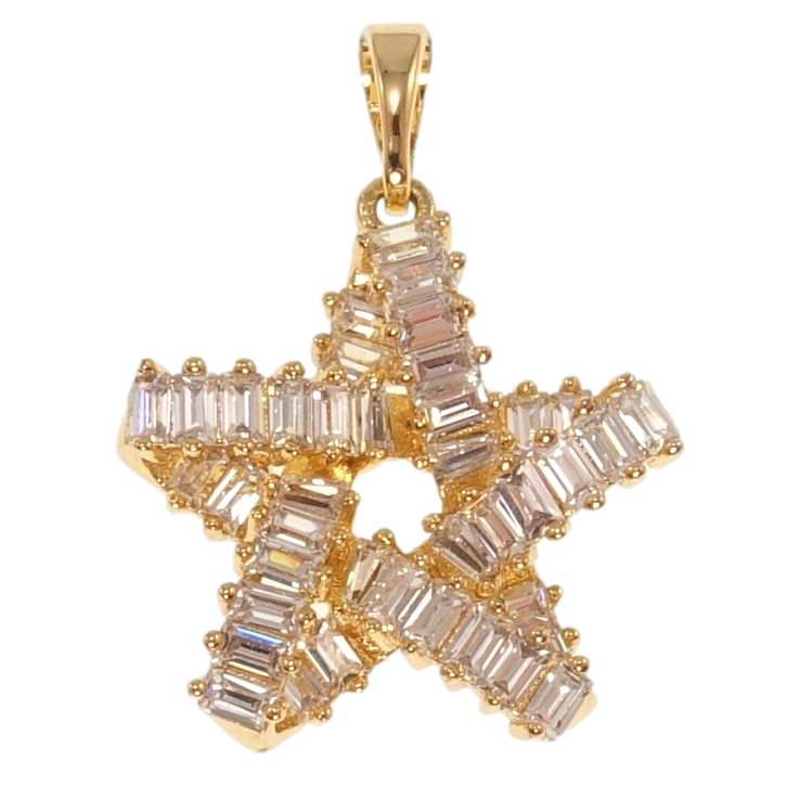 Кулон Xuping Позолота 18K Кристальная звезда для цепочки до 5мм фото №11